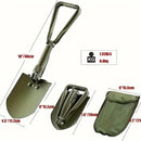 IPRee Outdoor Folding Shovel Steel Multifunctional Camping Tool Survival Shovel With Storage Bag For Outdoor Adventures
