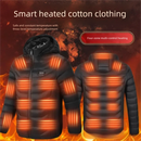 TENGOO HZ-23 23 Zones Heating Jacket Zipper Adjustable Size USB Charging Smart Thermal Warm Jacket Men's Heated Hooded Coat Outdoor Sportswear