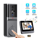 M16S Smart Visual Doorbell with 4.3-inch Display Screen Infared Night Vision Two-way Intercom Cat Eyes Video Door Bell Free-Hole Design