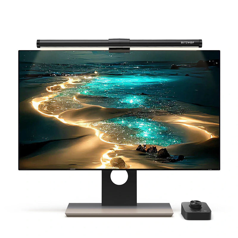 BlitzWolf BW-CML5 Monitor Light Bar Touch / Wireless Remote Dual Control Eye Protection Anti-Glare 300-1000Lux Adjustable Cool/Mix/Warm Light Color Temperature USB e-Reading Light for Home Office PC Computer
