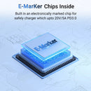 JEYI USB4.0 C to C Cable 40 Gb/s Data Transfer 100W PD3.0 Power Charging Compatible with TB4/3 USB-C and USB4 Devices