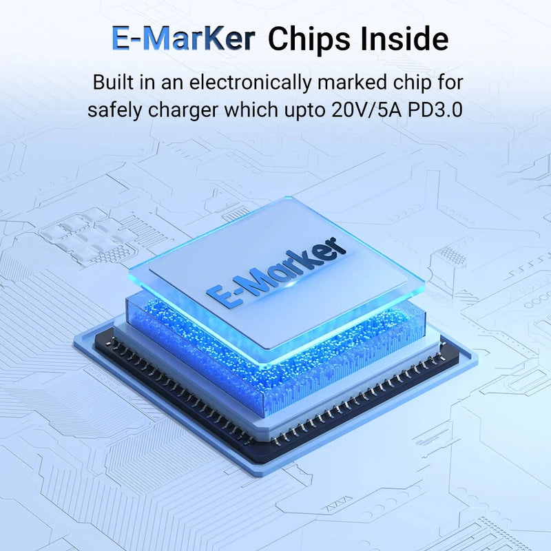 JEYI USB4.0 C to C Cable 40 Gb/s Data Transfer 100W PD3.0 Power Charging Compatible with TB4/3 USB-C and USB4 Devices