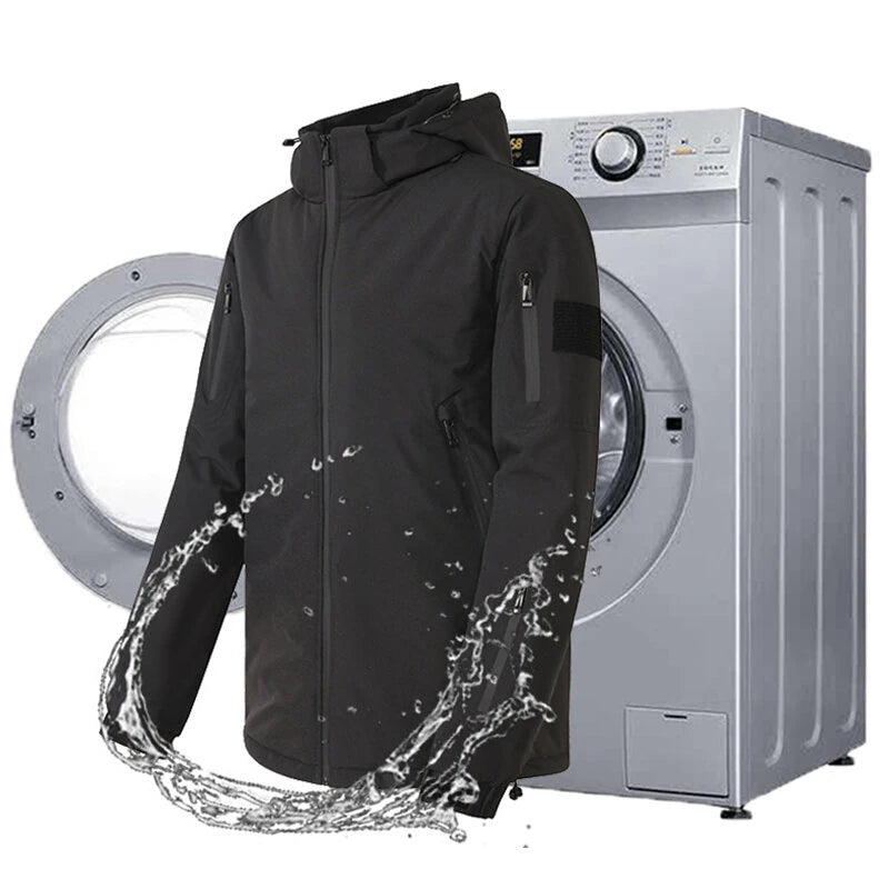 TENGOO HJ-08A Smart  Heated Jacket 8 Heating Zones USB Heating Cotton-Padded Vest 100% Polyester Electric Heating Clothes for Outdoor Work and Activities