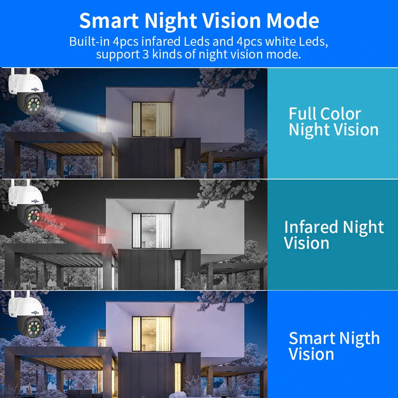 Hiseeu 4MP/5MP PTZ IP Camera Outdoor Security AI Human Detection H.265X Wireless WiFi  Video Surveillance Cameras iCsee P2P