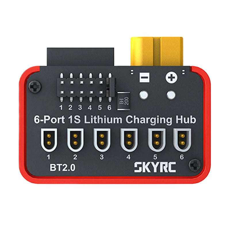 SkyRC OSH 6-Port PH2.0 / BT2.0 1S LiPo LiFe Li-ion LiHV Battery Charging Hub Adapter Plate Support B6neo B6ACneo B6neo+ B6neo 2 Charger