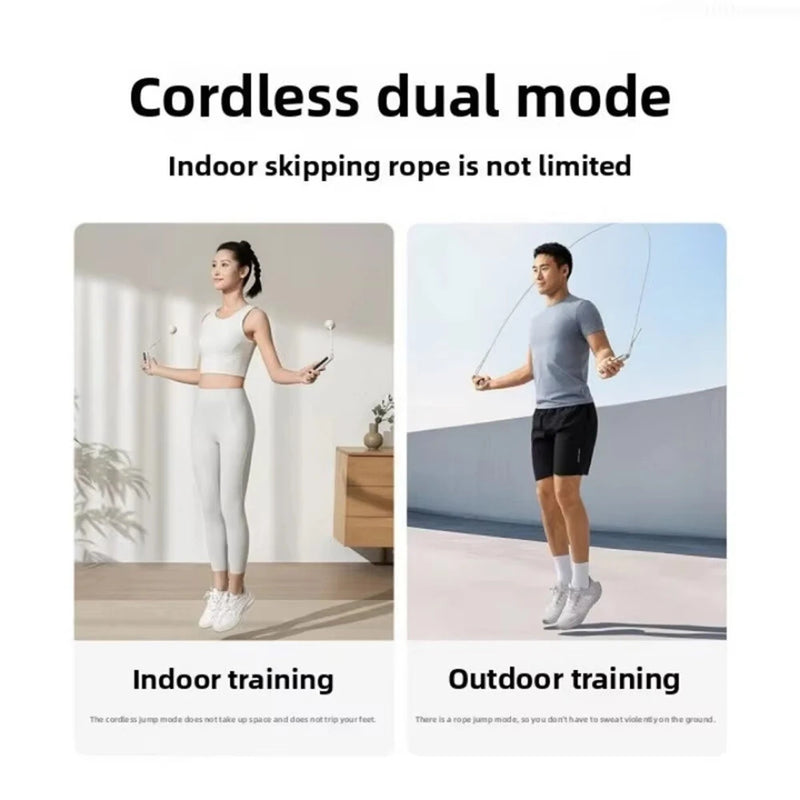 XIAOMI Mijia Smart Skipping Rope 2 LED Data Logging Adjustable Length Non-slip Silicone Strip Large Ball Swinging Skipping Rope for Indoor Outdoor Training Fitness Sports