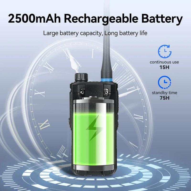 Retevis RA89 Ham Radio 10W Walkie Talkie Long Range IP68 Type-C Transceiver FM VHF UHF Communication Radio for Emergency