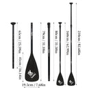 KOETSU 3 Sections Splicing Aluminum Alloy Nylon Paddle for Stand Up Paddle Board Surfboard, 210cm/ 82.68in Adjustable Water Paddle