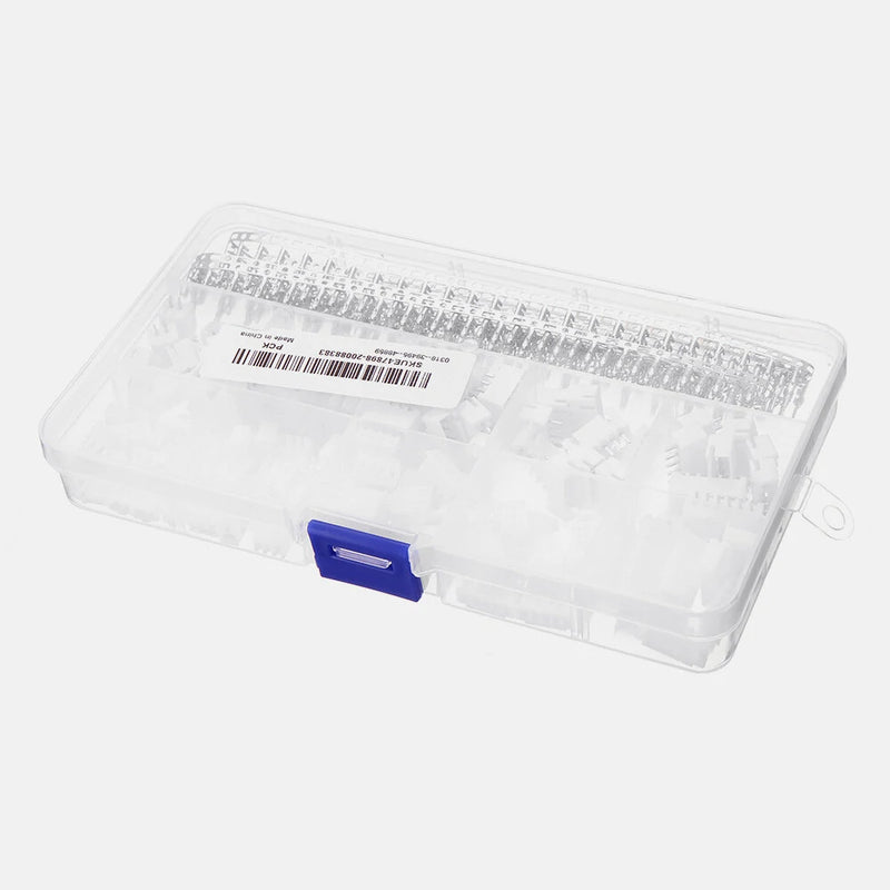 460pcs JST-XH 2.54mm 2/3/4/5/6Pin Connector Male/Female Wire Terminal Block Kit