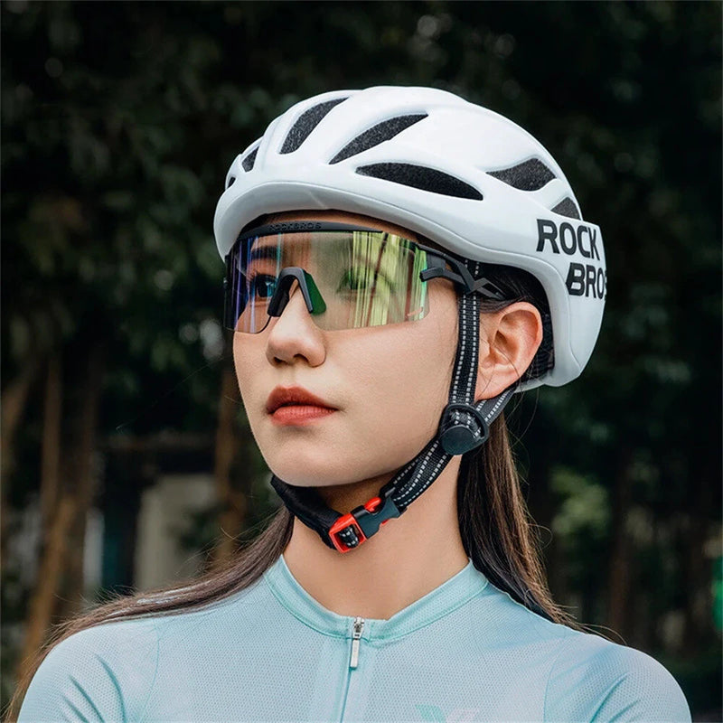 ROCKBROS Cycling Goggles Photochromic Anti-Fog Ultralight UV Protection Biking Glasses MTB Road Outdoor Sports Sunglasses