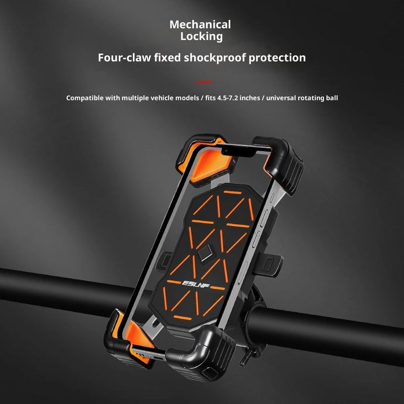 ESLNF Universal 4.5-7.2 inch Bike Phone Holder Hold Firmly Motorcycle Handlebar Phone Navigation Frame Mount
