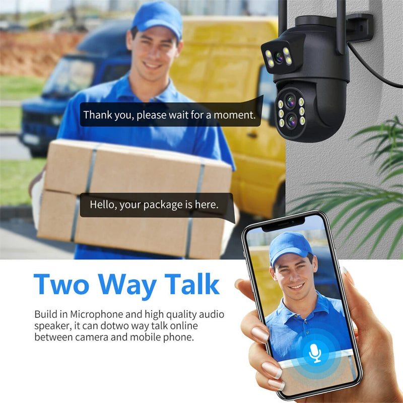 ESCAM QF500 10X Dual Lens 5MP+5MP WiFi IP Camera Night Vision Pan/Tilt Humanoid Detection Waterproof Two Way Audio Cloud Storage