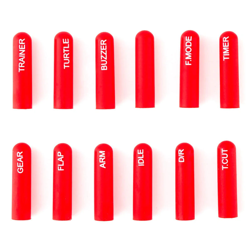 12pcs Radiomaster Labeled Silicon Switch Cover kits Short/ Long for TX16S TX12 Zorror Jumper Flysky Radio Transmitter