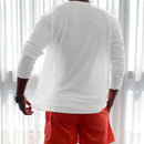 INCERUN Mens Ruched Textured Long-Sleeve T-Shirt Comfortable Quick Dry Crew Neck Top for Male S-5XL