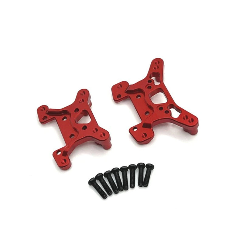 Upgraded Metal Parts Front and Rear Shock Absorber Bracket Kit for Wltoys 1/12 124008 124010 1/14 144016 144018 RC Car Vehicle Models Accessories Parts