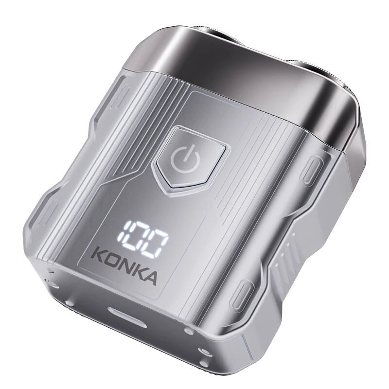 KONKA KTXD-7001S Portable Mini Shaver Men Electric Shaver Beard IPX7 Waterproof Rechargeable Magnetic Head Shaver Travel