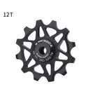 MEROCA 12/14T Bicycle Ceramic Pulleys Lightweight Aluminum Alloy Smooth Speed Change Bike Rear Derailleur Bearing Guide Wheel for MTB