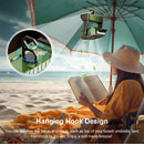 Portable 4 Speed Camping Fan with Rechargeable Battery Cordless Outdoor Cool Ceiling Fan with LED Light Air Circulators