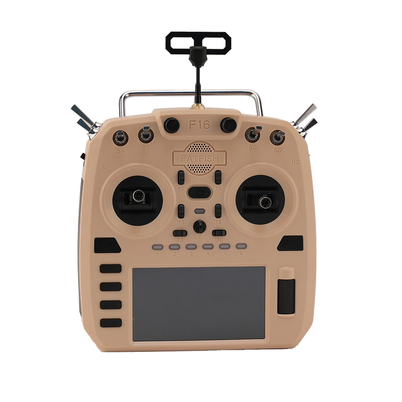 FATFISH F16 2.4GHz 16CH Hall Gimbals Built-in ELRS EdgeTX System Full Size Radio Transmitter 4.3" Touch Ultra-Bright 1000nit Screen for FPV Racer Drone