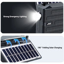 IPRee TG-088BT-S Portable FM AM SW Radio with Solar Panel Rechargeable Outdoor Full Band High Sensitivity Radio Receiver with Flashlight bluetooth Speaker Support TF Card U Disk