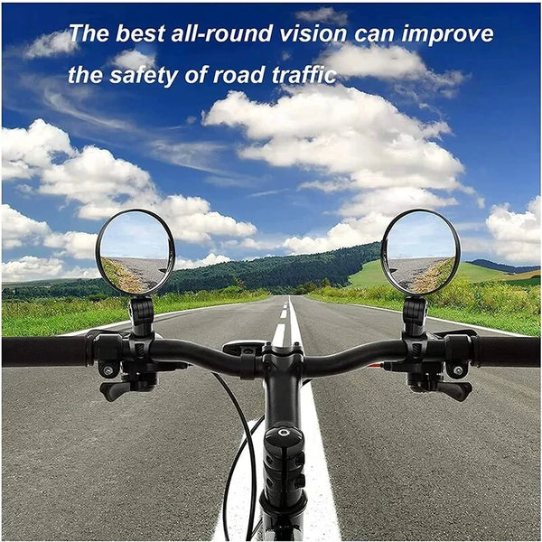 8cm Round Bicycle Rearview Mirror 360Rotatable Convex Motorcycle Rearview Mirror