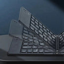 Two-Fold bluetooth Keyboard Magnetic Closure Portable Mini bluetooth Keyboard Rechargeable for Office Keyboard Laptop