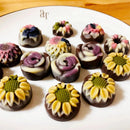 4PCS Food-Grade Silicone Material Chocolate Molds Set Rose Flower Heart Chocolate Mould Waffle Candy Ice Cube Jelly Handmade Soap Cake Decoration Baking Mold