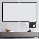 100/120 Inch Portable Foldable HD Projector Screen 16:9 Aspect Ratio Black Backing Outdoor Movie Screen for Home Theater Wide 160 Degree Viewing Angle Easy Installation