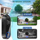 W5 2.4G/5G Tuya WiFi Video Doorbell HD 1080P Camera Wireless Smart Intercom Camera Night Vision Two-way Talk IP65 Waterproof 9000mAh Battery Visual Doorbell