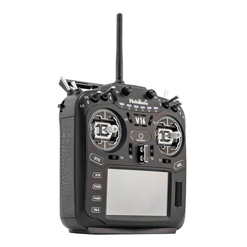 HelloRadioSky V16R Built-in 1W ELRS 4-in-1 CNC RDC90 Metal Gimbal Radio Transmitter Mode 2 with 4.3" Touch Screen for FPV Racing Drone