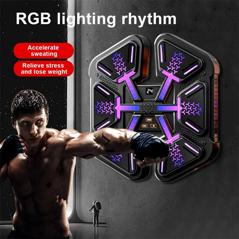 KALOAD Smart Music Bluetooth Boxing Machine Adult Children Sports Fitness Boxing Trainer Home Exercise Response Training Boxing Wall Target with Glovers