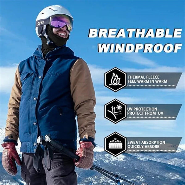 ROCKBROS Full Face Mask Warm Winter Scarf Balaclava Helmet Liner Fishing Skiing Hiking Bike Mask Windproof Breathable Headgear