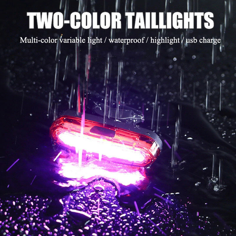 INBIKE Bike Taillight 600mAh Battery 4 Light Modes USB Rechargeable Waterproof Bicycle Rear Light for Night Cycling