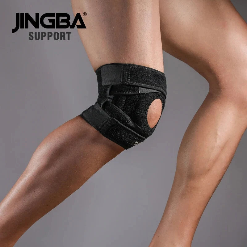 JINGBA SUPPORT Adjustable Knee Pads Breathable Outdoor Sports Knee Brace Support Belt Basketball Fitness Knee Protector Kneecap