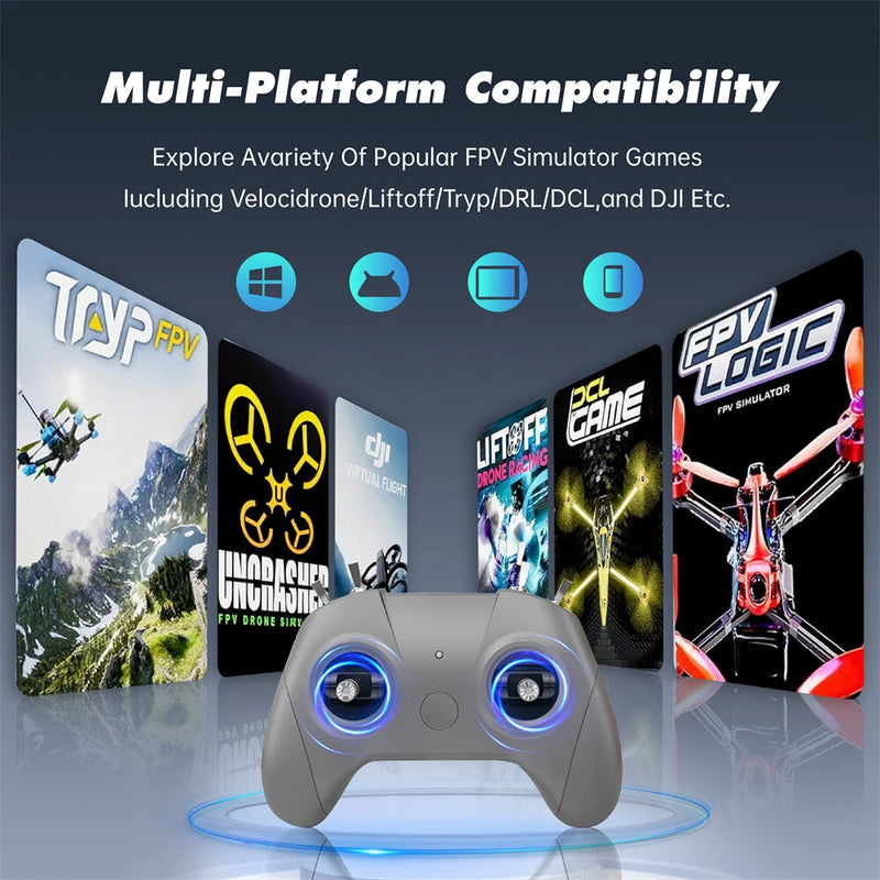 STARTRC C8 2.4GHz 8CH 100mW ELRS Radio Controller for DJl/Velocidrone/Liftoff/Tryp/DRL/DCL Simulator FPV Racer Drone RC Car Boat Helicopter