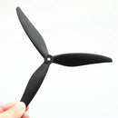 2 Pairs /4 Pairs 7040 8040 9045 3-Blade 5mm Shaft Black Fiberglass Nylon Propeller for 7 Inch 8 Inch 9 Inch FPV RC Racing Drone