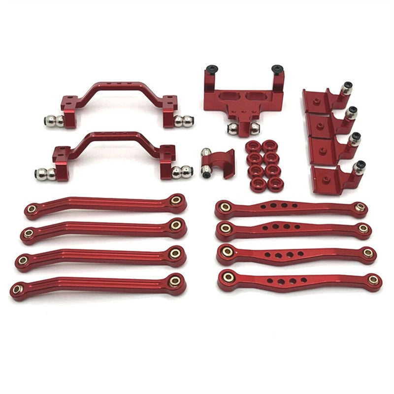 Upgraded Metal Part For WPL 1/16 C54 C54-1 C64-1 C74 C74-1 RC Car Pedal Tie Rod Shock Absorber Servo Seat Tie rod Seat Set RC Car Vehicle Model Accessories