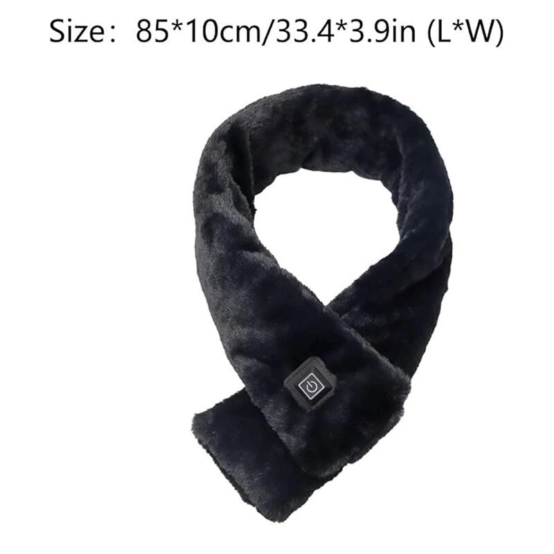 TENGOO Outdoor Warm Electric Heating Scarf Intelligent Heating Scarf 3 Gear Heating USB Heated Scarf Thermal Shawl Neck Brace Neck Protection Cold Invisible Zipper