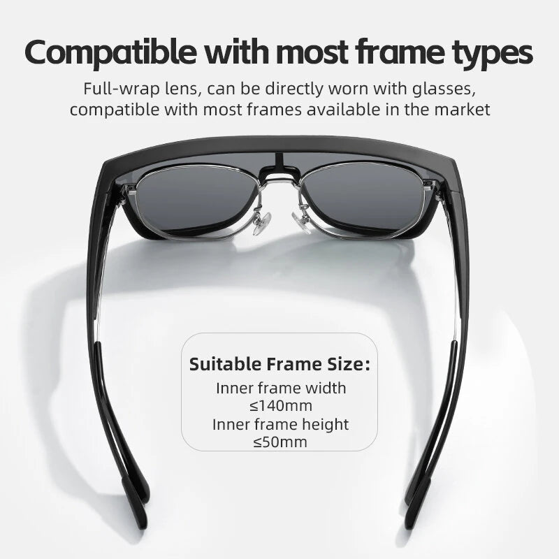 ROCKBROS Polarized Cycling Glasses Set Myopia Anti-glare HD Lightweight UV Protection Sports Sunglasses Bicycle Goggles for Outdoor Travel Fishing Driving Riding