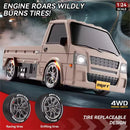 S817 RTR 1/24 2.4G 4WD MINI Drift RC Car Van Truck LED Light High Speed Simulation Desktop Cargo Dual Speed Remote Control Vehicles Models Toys