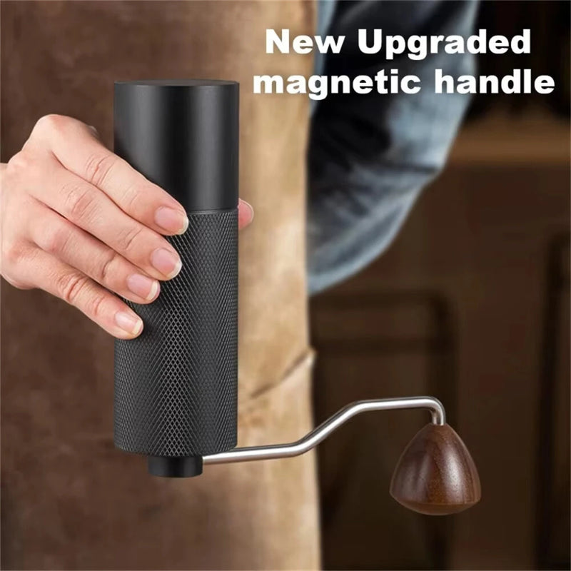 IPRee Manual Portable Coffee Grinder Diamond Grinder CNC Stainless Steel Core Lengthened Handle Double Bearing Adjustable Coffee Bean Grinder