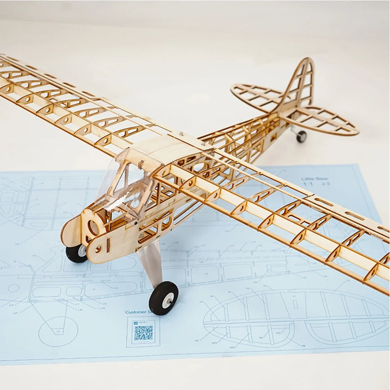 JWRC J3 Cub 1010mm Wingspan Balsa Wood RC Airplane Trainer KIT