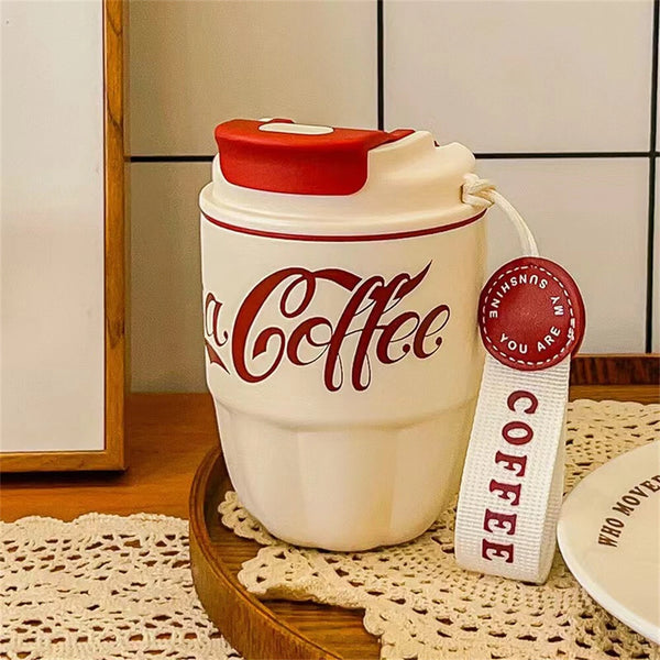 IPRee Stainless Steel Insulated Coca Cola Cup 320ml Coffee Travel Mug Double Wall Vacuum Insulation Cups Mini Portable Dual Drink Office Cup
