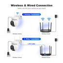 Srihome SH051 4MP HD Dual Band WiFi Security Camera 5X Optical Zoom PTZ IP Cam Auto Tracking Color Night Vision Two-way Audio IP65 Waterproof Outdoors CCTV Baby Monitor Cameras