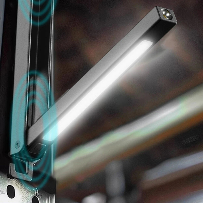 Portable LED +COB Mini Nursing Strong Light Rechargeable Emergency Ruler Work Light Flashlight Light With Magnet Maintenance Light