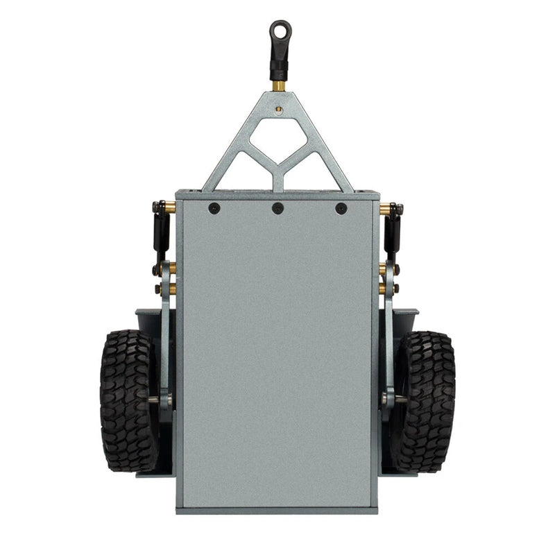 Aluminum RC Rock Crawler Trailer CNC Machined Utility Simulation Parts with Ball Head Hitch Compatible for 1/18 TRX4M SCX24 Redcat Car Vehicles Models Spare Accessories