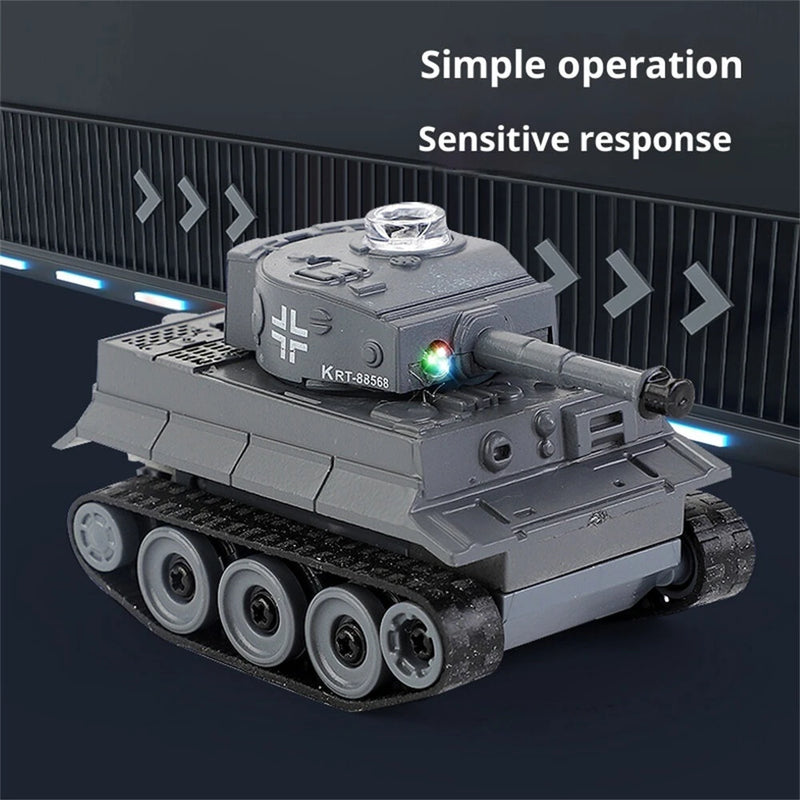 Happy Cow 777-215 2.4G 4CH Mini Radio RC Car Army Battle Infrared Tank with LED Light RTR Model Toy