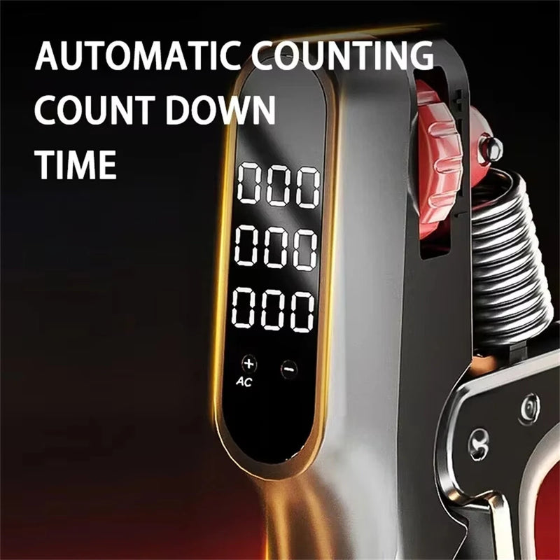 KALOAD 5-100kg USB Rechargeable Electronic Counting Hand Gripper Adjustable Resistance Strengthener for Finger Arm Muscle Strength Exercise Training