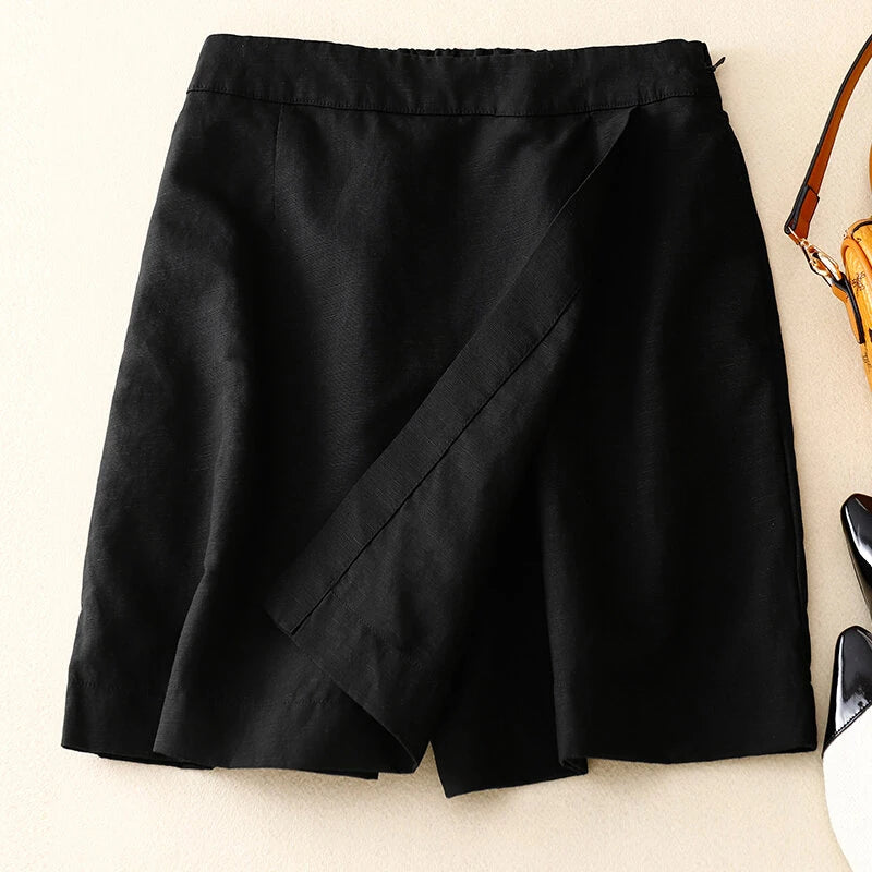 ZANZEA Women Commute Back Elastic Waist Solid Summer Casual Skirt Shorts