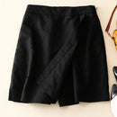 ZANZEA Women Commute Back Elastic Waist Solid Summer Casual Skirt Shorts